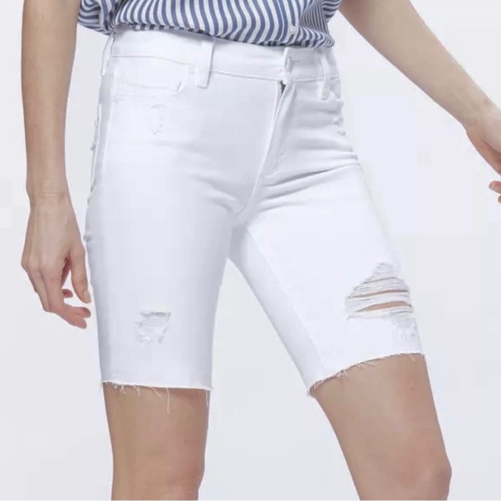 NEW PAIGE DISTRESSED BERMUDA SHORTS - Picture 2 of 8